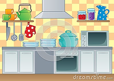 Kitchen theme image 1 Vector Illustration