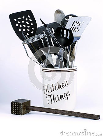 Kitchen Things with Tenderizer Stock Photo