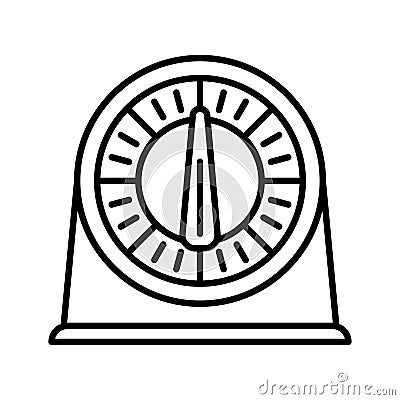 Kitchen timer icon, pictogram isolated on white Vector Illustration