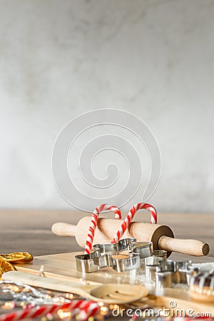 Kitchen tools and cake forms Stock Photo