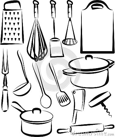 Kitchen utensil Vector Illustration