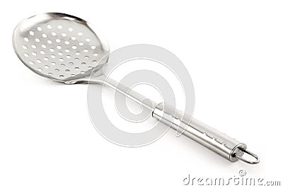 Kitchen Utensils (Colander) Isolated on White Stock Photo