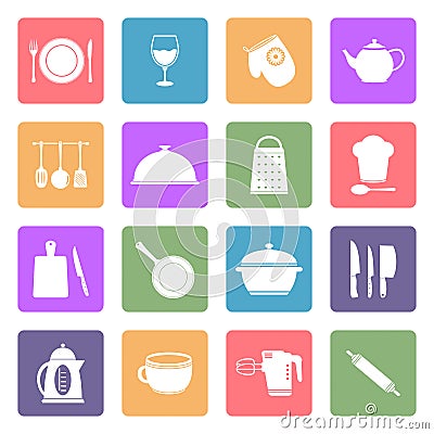 Kitchen utensils icons Vector Illustration