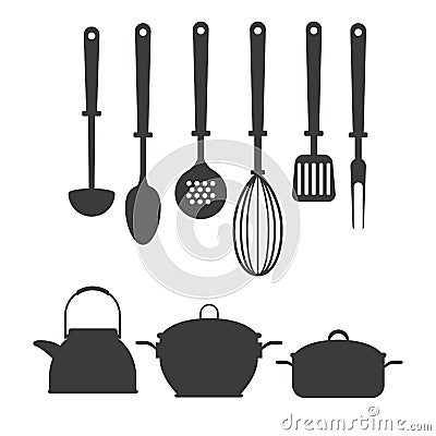 Kitchen utensils icons Vector Illustration