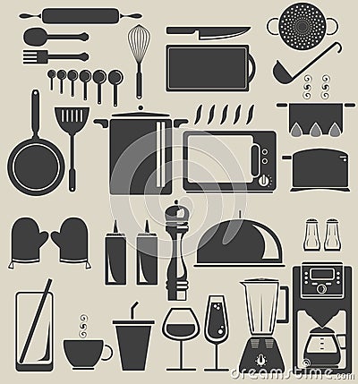 In The Kitchen Vector Illustration