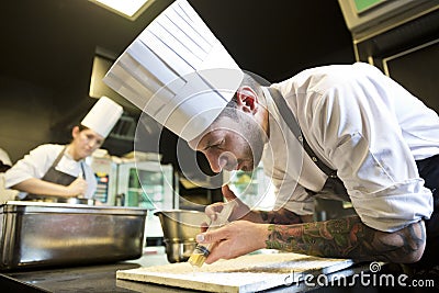 Kitchen workers 009 Editorial Stock Photo