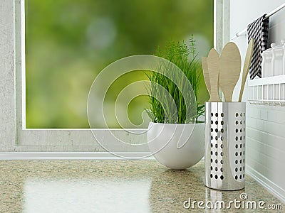 Kitchen worktop. Stock Photo