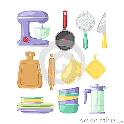 Kitchenware vector icons. Vector Illustration