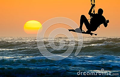 Kite boarder in action Stock Photo