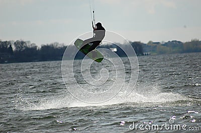 Kite Boarder Close up Stock Photo