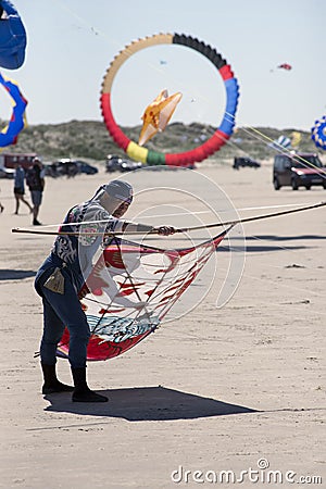 Kite flyer from Japan Editorial Stock Photo