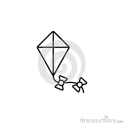Kite icon. Simple thin line, outline of autumn icons for ui and ux, website or mobile application Stock Photo