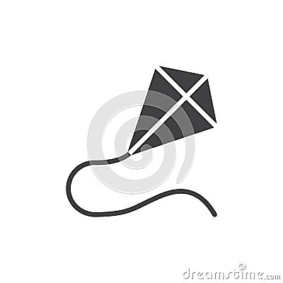 Kite icon vector, filled flat sign Vector Illustration