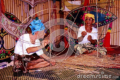 Kite Making Editorial Stock Photo