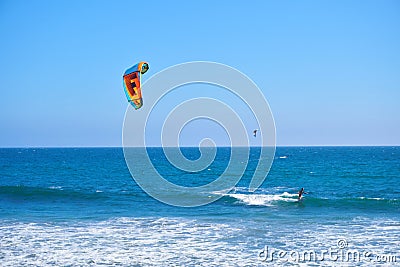 Kite surfer California coastal shores Editorial Stock Photo