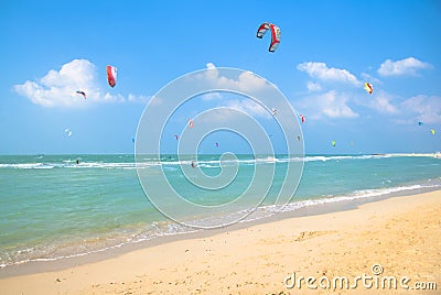 Kite surfing Stock Photo