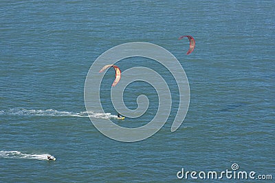 Kite surfing Stock Photo