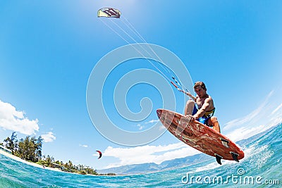 Kite Surfing Stock Photo