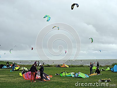 Kite surfing Editorial Stock Photo