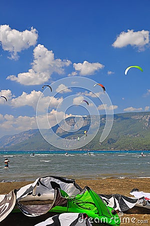 kiteboarding in Mugla Turkey Editorial Stock Photo