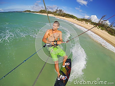 Kiteboarding Stock Photo