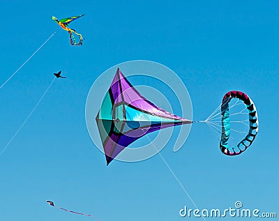 Kites flying Stock Photo