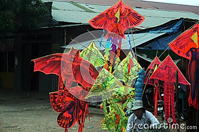 Kites seller Editorial Stock Photo