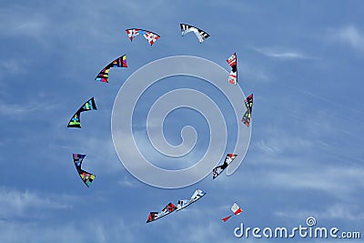 Kites soaring in the sky. Editorial Stock Photo