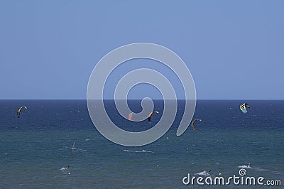 Kitesurf , the race Editorial Stock Photo