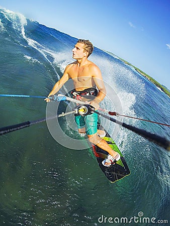 Kitesurfing Stock Photo