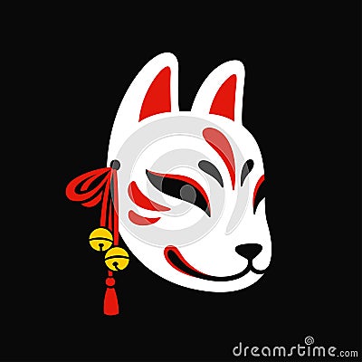 Kitsune mask illustration Vector Illustration