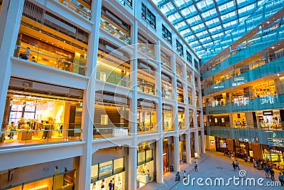 Kitte Marunouchi Atrium in Tokyo, Japan Editorial Stock Photo