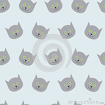 Kitten pattern Vector Illustration