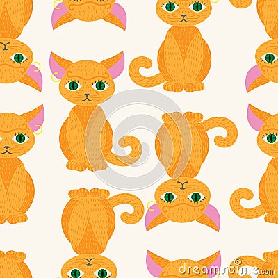 Kitten pattern Vector Illustration