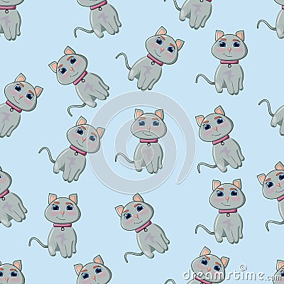 Kitten pattern Stock Photo