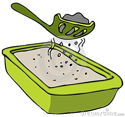 Kitty Litter Sifter Vector Illustration