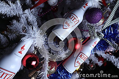 Kitz beer and christmas tree Editorial Stock Photo