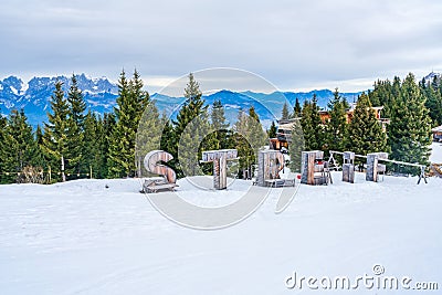 Streif, Kitzbuhel, Austria Editorial Stock Photo