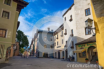 Kitzbuhel historical city center, Tyrol, Austria Editorial Stock Photo