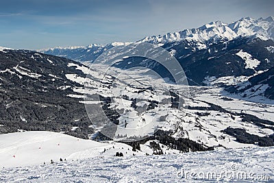 Kitzbuhel ski area Stock Photo