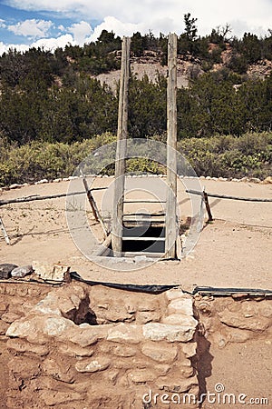 Kiva in Jemez State Monument Stock Photo