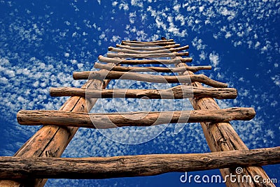 Kiva Ladder to the Sky Stock Photo