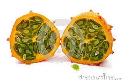 Kiwano or African horned melon Stock Photo