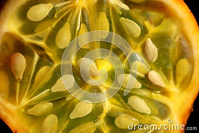 Kiwano melon Cucumis metuliferus, close up Stock Photo