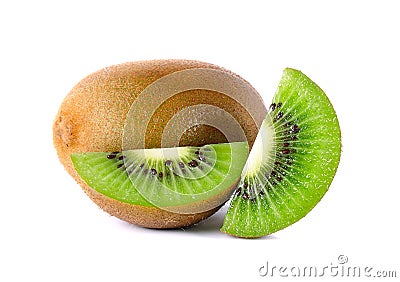 Kiwi fruit isolated on the white background Stock Photo