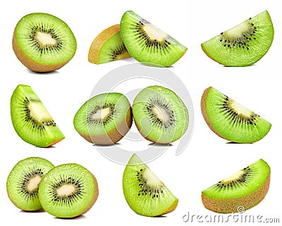 Kiwi fruit isolated on white background Stock Photo