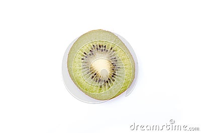 Kiwi fruit sliced segments isolated on white background cutout Stock Photo