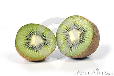 Kiwi fruit stillife isolated on white background healthy nutrition concept Stock Photo