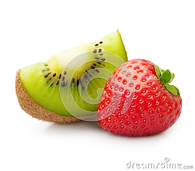 Kiwi fruit and strawberry Stock Photo