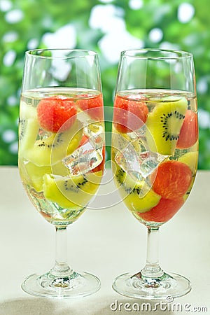 Kiwi Melon Sangria Stock Photo